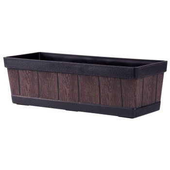 Strend Pro Woodeff lillepott, 15x47x17 cm, tiikpuu, puiduefekt