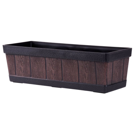 Горшок для цветов  Strend Pro Woodeff, 15x47x17 см, тик, эффект дерева