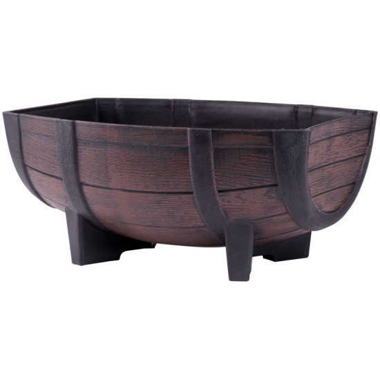 Горшок для цветов Strend Pro Woodeff, 29x41x19 см, тик, бочонок, эффект дерева Горшок для цветов Strend Pro Woodeff, 29x41x19 см, тик, бочонок, эффект дерева