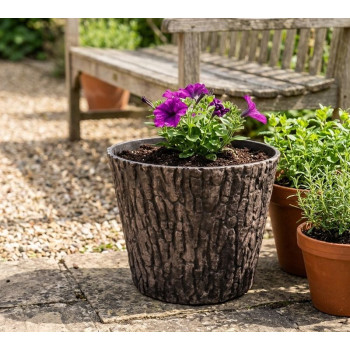 Flower pot GDA Woodeff 839, walnut, 37,5x30 cm