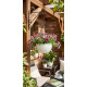 Flower pot GDA Modern 835, hanging, chain, 26x16cm, white Flower pot GDA Modern 835, hanging, chain, 26x16cm, white