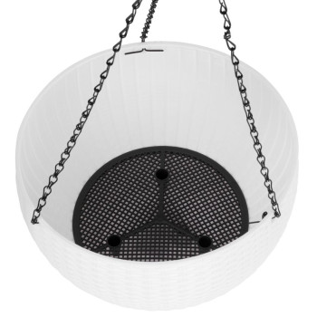 Flower pot GDA Modern 835, hanging, chain, 26x16cm, white