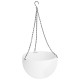 Flower pot GDA Modern 835, hanging, chain, 26x16cm, white Flower pot GDA Modern 835, hanging, chain, 26x16cm, white