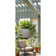 Flower pot GDA Modern 835, hanging, chain, 26x16cm, dark gray Flower pot GDA Modern 835, hanging, chain, 26x16cm, dark gray