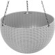Flower pot GDA Modern 835, hanging, chain, 26x16cm, dark gray Flower pot GDA Modern 835, hanging, chain, 26x16cm, dark gray