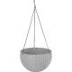 Flower pot GDA Modern 835, hanging, chain, 26x16cm, dark gray Flower pot GDA Modern 835, hanging, chain, 26x16cm, dark gray