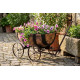 Flowerpot GDA Woodeff 817, whiskey barrel wagon, 41,5x29x19cm Flowerpot GDA Woodeff 817, whiskey barrel wagon, 41,5x29x19cm