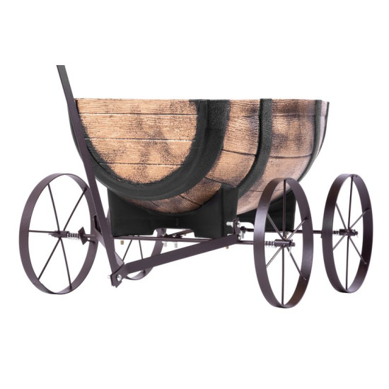 Flowerpot GDA Woodeff 817, whiskey barrel wagon, 41,5x29x19cm Flowerpot GDA Woodeff 817, whiskey barrel wagon, 41,5x29x19cm