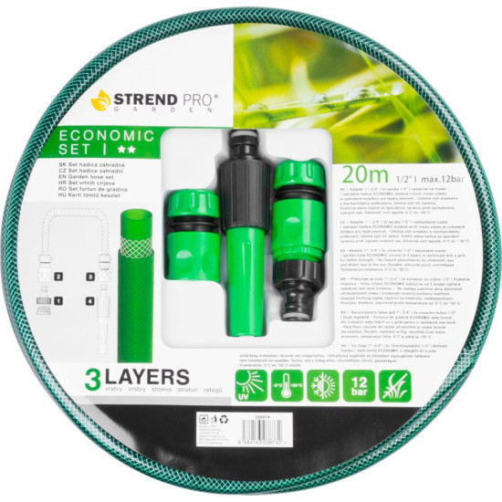 Voolik Stred Pro Economic Set 1/2", L-20 M, adapter, otsik, liitmikud