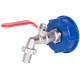 Strend Pro set, valve 1 / 2-3 / 4 "+ plastic and zinc reduction + drain, for IBC tank Strend Pro set, valve 1 / 2-3 / 4 "+ plastic and zinc reduction + drain, for IBC tank