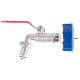 Strend Pro set, valve 3/4 "-1" + reduction plastic + drain, for IBC tank
