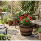 Flower pot Strend Pro, Woodeff, 39x23 cm, gold, barel