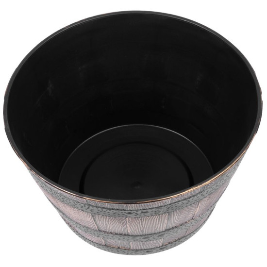 Flower pot Strend Pro, Woodeff, 39x23 cm, gold, barel