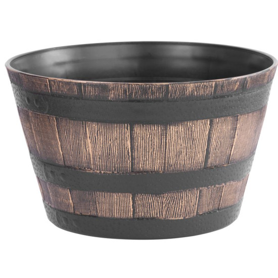 Flower pot Strend Pro, Woodeff, 39x23 cm, gold, barel