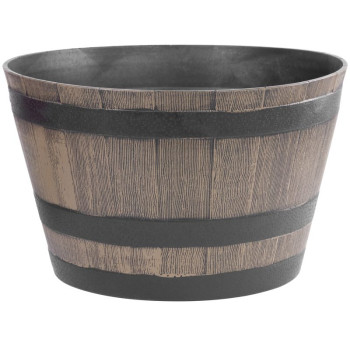 Flower pot Strend Pro, Woodeff, 52x30 cm, grey, wood effect, barrel