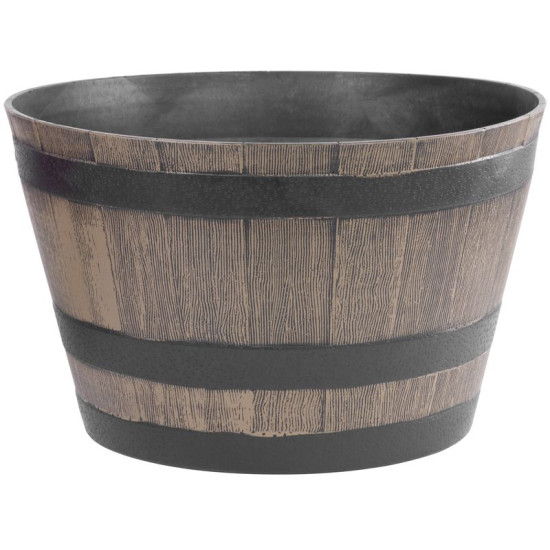 Flower pot Strend Pro, Woodeff, 52x30 cm, grey, wood effect, barrel Flower pot Strend Pro, Woodeff, 52x30 cm, grey, wood effect, barrel