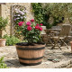 Flower pot Strend Pro, Woodeff, 52x30 cm, gold, wood effect, barrel Flower pot Strend Pro, Woodeff, 52x30 cm, gold, wood effect, barrel