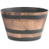 Flower pot Strend Pro, Woodeff, 52x30 cm, gold, wood effect, barrel