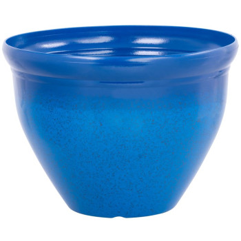 Flower pot Strend Pro, glaze, blue, 38x28,5 cm