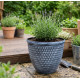 Strend Pro Marble flower pot, 37x30 cm, blue