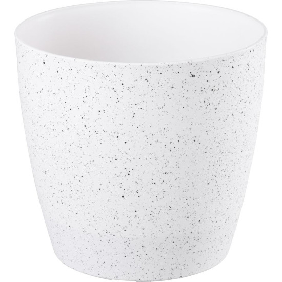 Strend Pro Stone flowerpot, 28x26 cm, white, stone effect Strend Pro Stone flowerpot, 28x26 cm, white, stone effect