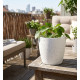 Strend Pro Stone flowerpot, 23x20.5 cm, white, stone effect Strend Pro Stone flowerpot, 23x20.5 cm, white, stone effect