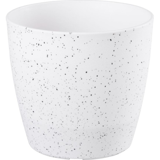 Strend Pro Stone flowerpot, 23x20.5 cm, white, stone effect Strend Pro Stone flowerpot, 23x20.5 cm, white, stone effect