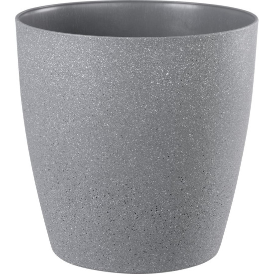 Strend Pro Stone flowerpot, 35x35 cm, gray, stone effect Strend Pro Stone flowerpot, 35x35 cm, gray, stone effect