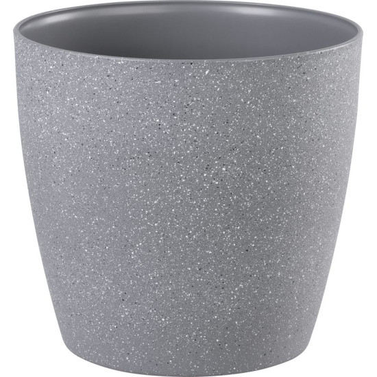 Strend Pro Stone flower pot, 28x26 cm, gray, stone effect Strend Pro Stone flower pot, 28x26 cm, gray, stone effect