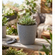 Strend Pro Stone flower pot, 23x20.5 cm, gray, stone effect Strend Pro Stone flower pot, 23x20.5 cm, gray, stone effect