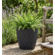 Strend Pro Stone flower pot, 35x35 cm, black, stone effect Strend Pro Stone flower pot, 35x35 cm, black, stone effect