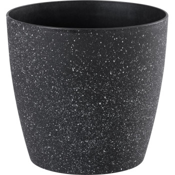 Цветочный горшок Strend Pro Stone, 29x54 см, черный, эффект камня