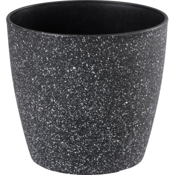 Цветочный горшок Strend Pro Stone, 23х48 см, черный, эффект камня