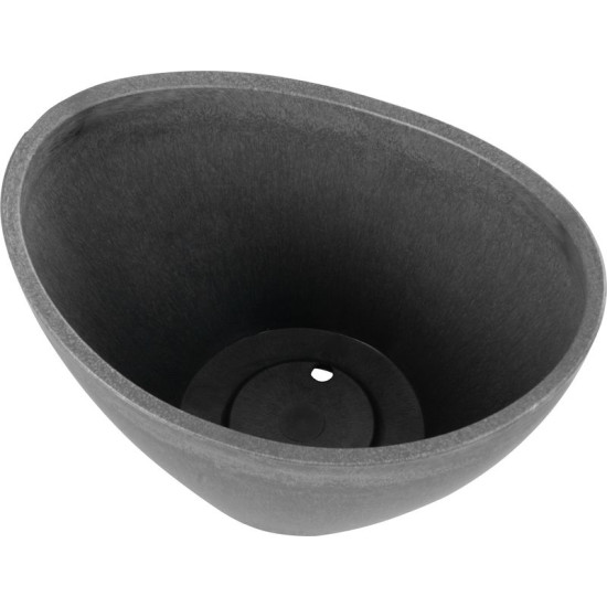 Strend Pro Stone flower pot, 20.5x14.5 cm, stone effect Strend Pro Stone flower pot, 20.5x14.5 cm, stone effect