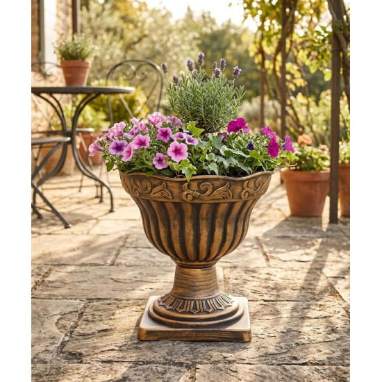 Lillepott Strend Pro Antik, alusega, 30x30 cm, kuldne, metalse efektiga Lillepott Strend Pro Antik, alusega, 30x30 cm, kuldne, metalse efektiga