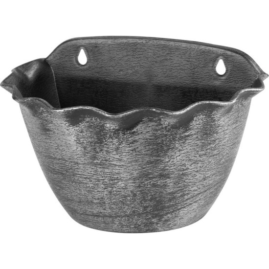 Strend Pro Wave planter, 26x18 cm, silver, metallic effect, hanging Strend Pro Wave planter, 26x18 cm, silver, metallic effect, hanging