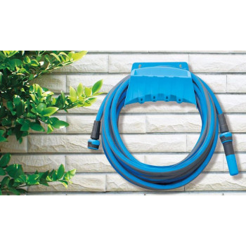 Hose AQUACRAFT® 870101, textile, flat, set with nozzle and holder, L-10 m