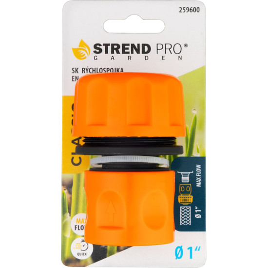 Strend Pro Garden Quick Coupr, 1", Garden, MAX FLOW