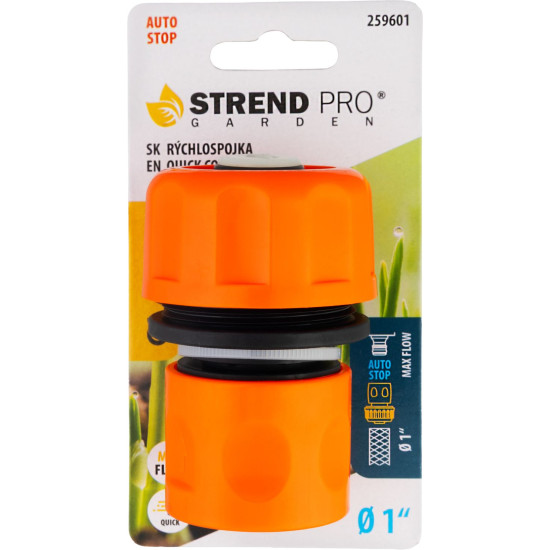 Быстрый сцепитель Strend Pro Garden, 1", STOP, Garden, MAX FLOW
