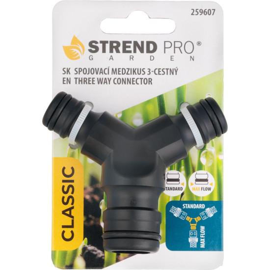 Соединитель для шланга с редукцией Strend Pro Garden, трёхпозиционный, максимальное снижение потока до 2x STANDARD