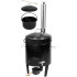 Cauldron Set Strend Pro, complete, for goulash/feast, 14 liter, enameled, with ladle, lid, and woode