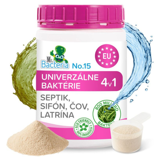 Активатор Mr.Bacteria UNI 4в1, для септиков, сифонов, очистных сооружений и туалетов, 500 г