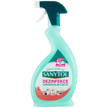 Sanytol disinfection, universal cleaner, grapefruit, sprayer 500 ml Sanytol disinfection, universal cleaner, grapefruit, sprayer 500 ml