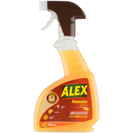 Spray Alex furniture renovator, antistatic, orange, 375 ml Spray Alex furniture renovator, antistatic, orange, 375 ml