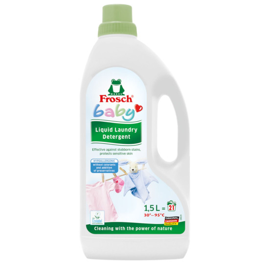Frosch Baby detergent, hypoallergenic, for baby clothes, 1500 ml Frosch Baby detergent, hypoallergenic, for baby clothes, 1500 ml