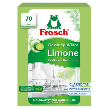 Tabletid Frosch Kõik ühes, nõudepesumasinas pestav, lubi, 70 tabletti, KÕIK ühes Tabletid Frosch Kõik ühes, nõudepesumasinas pestav, lubi, 70 tabletti, KÕIK ühes