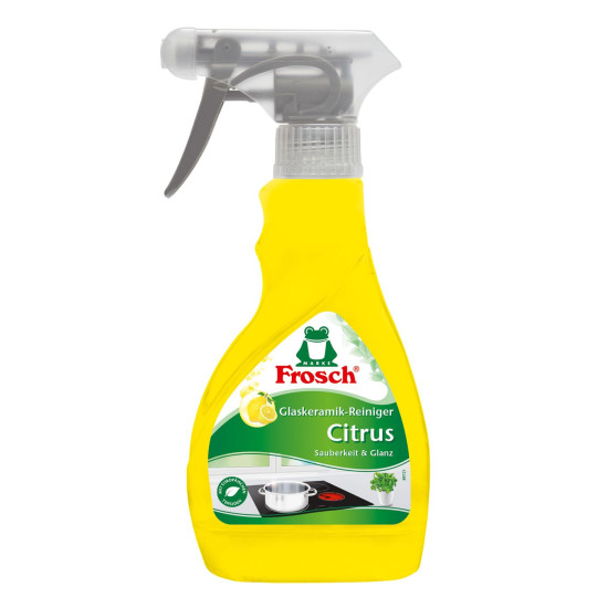 Frosch puhastusvahend, induktsioon- ja klaaskeraamilistele pliitidele, 300 ml Frosch puhastusvahend, induktsioon- ja klaaskeraamilistele pliitidele, 300 ml