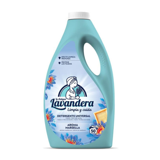 Lavandera pesugeel, Marseille seep, 2500 ml/50 pesuannust, pesemiseks Lavandera pesugeel, Marseille seep, 2500 ml/50 pesuannust, pesemiseks