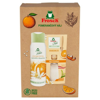 Gift set Frosch, orange grove, diffuser and shower gel, 90 ml + 300 ml