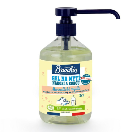 Gel Briochin, for washing dishes and hands 2in1, Marseille soap, 500ml Gel Briochin, for washing dishes and hands 2in1, Marseille soap, 500ml